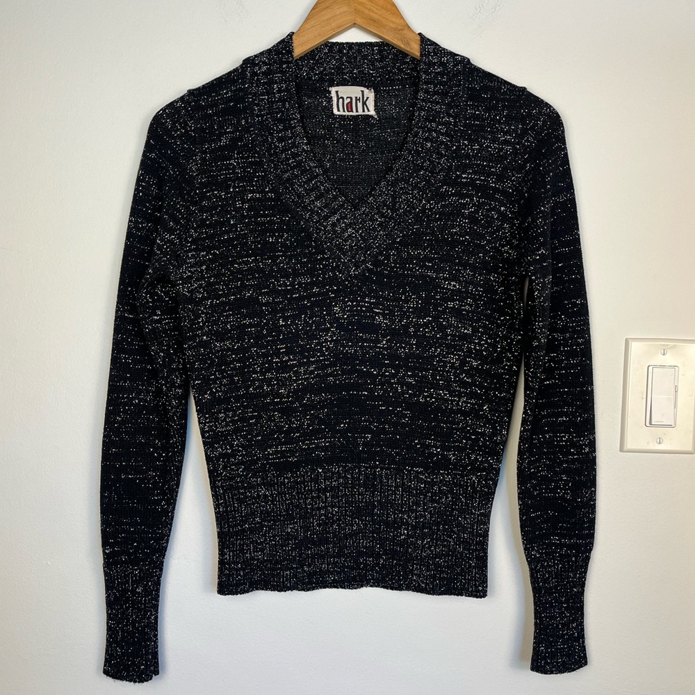 Vintage hark black and silver sweater